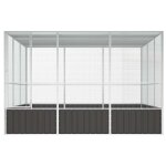 Vidaxl cage � oiseaux anthracite 302, 5x324, 5x211, 5 cm acier galvanis�