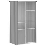 Vidaxl cage � oiseaux gris 115x78x200 cm acier galvanis�