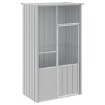 Vidaxl cage  oiseaux gris 115x78x200 cm acier galvanis