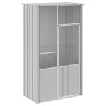 Vidaxl cage � oiseaux gris 115x78x200 cm acier galvanis�