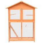 Vidaxl cage � oiseaux pin massif et bois de sapin 125, 5x59, 5x164 cm