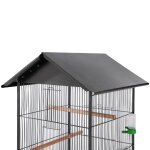 Vidaxl cage à oiseaux avec toit acier noir 66 x 66 x 155 cm Vidaxl cage à oiseaux avec toit acier noir 66 x 66 x 155 cm