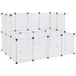 Vidaxl cage pour petits animaux transparent 143x107x93 cm pp et acier