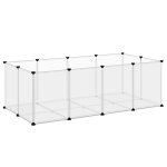 Vidaxl cage pour petits animaux transparent 144x74x46, 5 cm pp et acier