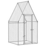 Vidaxl cage pour poules argent� 100x100x190 cm acier galvanis�