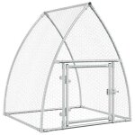 Vidaxl cage pour poules argent 100x105x120 cm acier galvanis