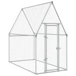 Vidaxl cage pour poules argent� 200x100x190 cm acier galvanis�
