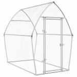 Vidaxl cage pour poules argent� 200x105x182 cm acier galvanis�
