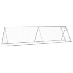 Vidaxl cage pour poules argent 400x105x91 cm acier galvanis