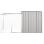 Vidaxl cage pour poules gris 200x91x100 cm acier galvanis�