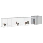 Vidaxl cage pour poules gris 500x91x100 cm acier galvanis�