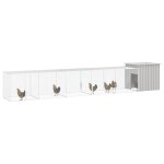 Vidaxl cage pour poules gris 600x91x100 cm acier galvanis�