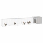 Vidaxl cage pour poules gris 600x91x100 cm acier galvanis�