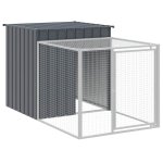 Vidaxl cage  poulets avec enclos anthracite 110 x 201 x 110 cm acier galvanis
