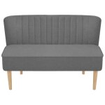 Vidaxl canap 117 x 55, 5 x 77 cm tissu gris clair