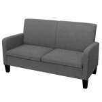 Vidaxl canap� � 2 places 135x65x76 cm gris fonc�