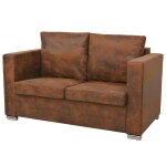 Vidaxl canap� � 2 places 137x73x82 cm cuir daim artificiel