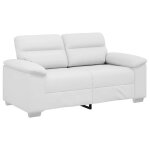 Vidaxl canap� 2 places blanc 160x81x84 cm en similicuir
