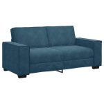 Vidaxl canap� 2 places bleu velours 180x78x84 cm