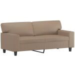 Vidaxl canap� � 2 places cappuccino 140 cm similicuir