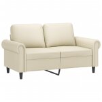 Vidaxl canap� � 2 places cr�me 120 cm similicuir