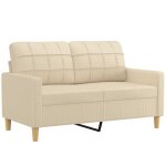 Vidaxl canap  2 places crme 120 cm tissu