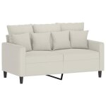 Vidaxl canap� � 2 places cr�me 120 cm velours