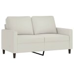 Vidaxl canap� � 2 places cr�me 120 cm velours