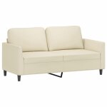 Vidaxl canapé à 2 places crème 140 cm similicuir Vidaxl canapé à 2 places crème 140 cm similicuir