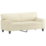 Vidaxl canap  2 places crme 140 cm similicuir