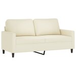 Vidaxl canap� � 2 places cr�me 140 cm velours