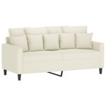 Vidaxl canap� � 2 places cr�me 140 cm velours