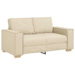 Vidaxl canap� 2 places cr�me 120 cm tissu