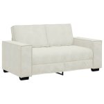 Vidaxl canap� � 2 places cr�me 160x78x84 cm velours