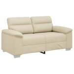 Vidaxl canap� 2 places cr�me 160x81x84 cm en similicuir