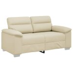 Vidaxl canap� 2 places cr�me 160x81x84 cm en similicuir