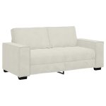 Vidaxl canap� 2 places cr�me 180x78x84 cm velours