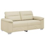 Vidaxl canap� 2 places cr�me 180x81x84 cm en similicuir