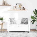 Vidaxl canap  2 places cuir artificiel blanc