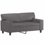 Vidaxl canap� � 2 places gris 120 cm similicuir