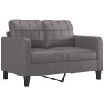 Vidaxl canap  2 places gris 120 cm similicuir