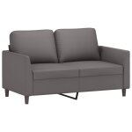 Vidaxl canap� � 2 places gris 120 cm similicuir