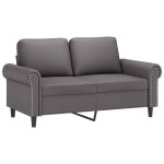 Vidaxl canapé à 2 places gris 120 cm similicuir Vidaxl canapé à 2 places gris 120 cm similicuir
