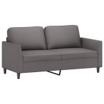 Vidaxl canapé à 2 places gris 140 cm similicuir Vidaxl canapé à 2 places gris 140 cm similicuir