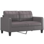 Vidaxl canapé à 2 places gris 140 cm similicuir Vidaxl canapé à 2 places gris 140 cm similicuir