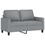 Vidaxl canap� � 2 places gris clair 120 cm tissu