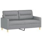 Vidaxl canap  2 places gris clair 140 cm tissu