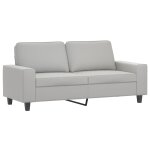 Vidaxl canap� � 2 places gris clair 140 cm tissu microfibre