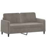 Vidaxl canap� � 2 places gris clair 140 cm velours