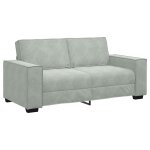 Vidaxl canap� 2 places gris clair 180 x 78 x 84 cm velours